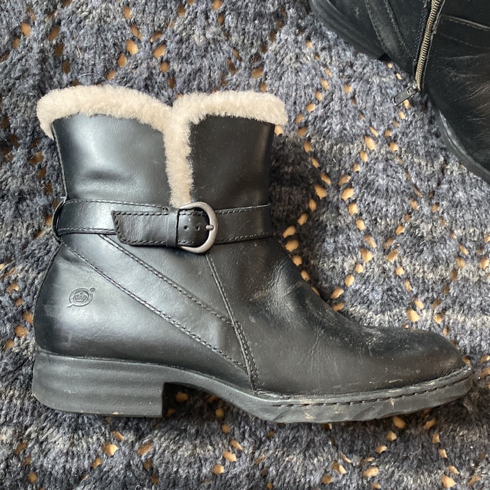 Born short leather women boots - Picture 2 of 4